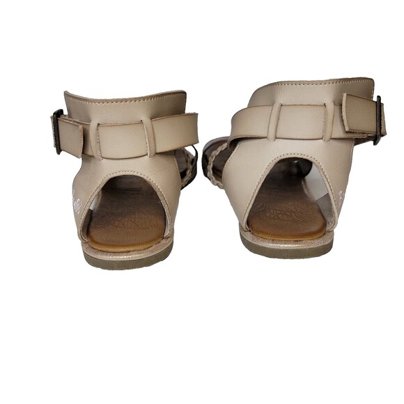 Blowfish Malibu Women's 10.5 Beige Metallic Ankle Strap Zip Open Toe Sandals - Picture 6 of 8